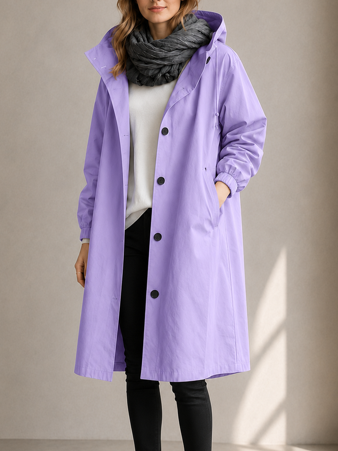 🔥 50% OFF Clearance | Women's Oversized Hooded Water-Resistant Windbreaker Rain Jacket