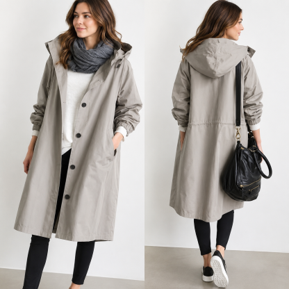 🔥 50% OFF Clearance | Women's Oversized Hooded Water-Resistant Windbreaker Rain Jacket