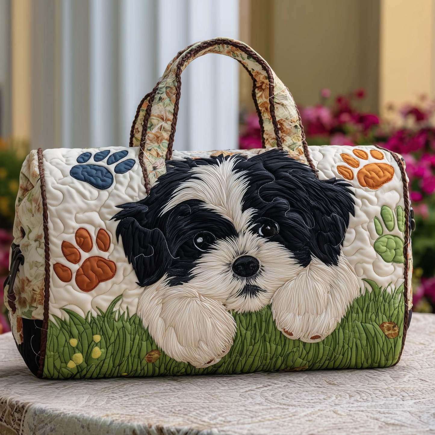 Shih Tzu Quilted Duffle Bag GFTOMA3764
