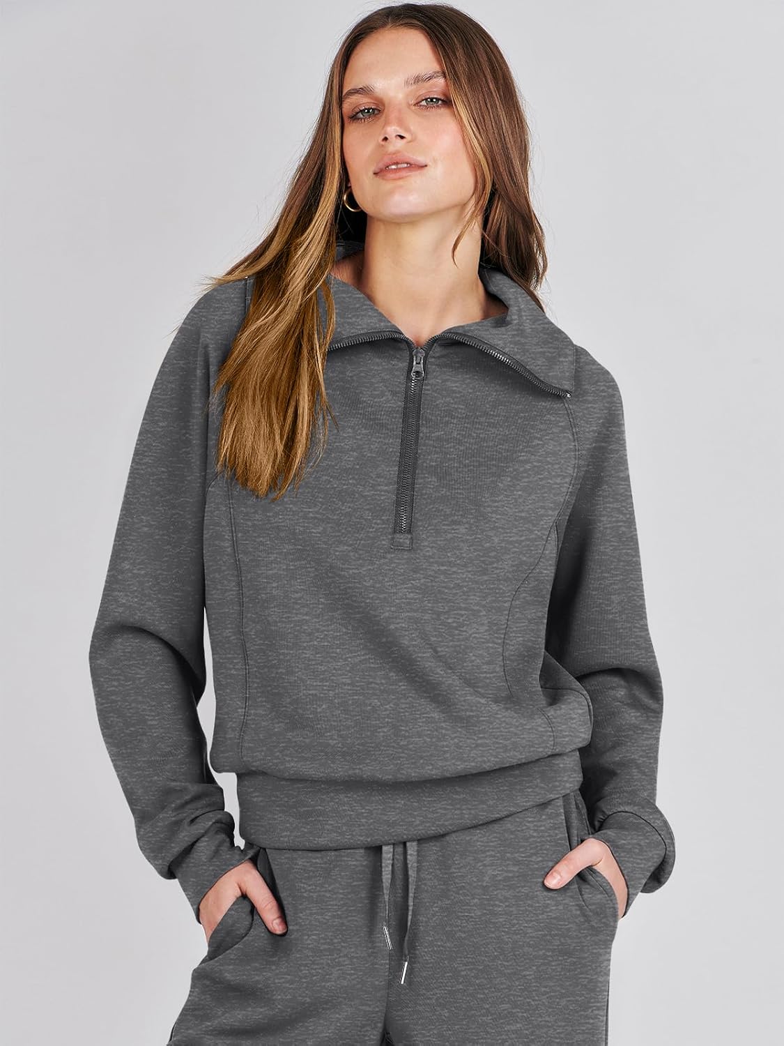 2024 Fall Trendy Outfits Oversized Two Piece Sweatsuit