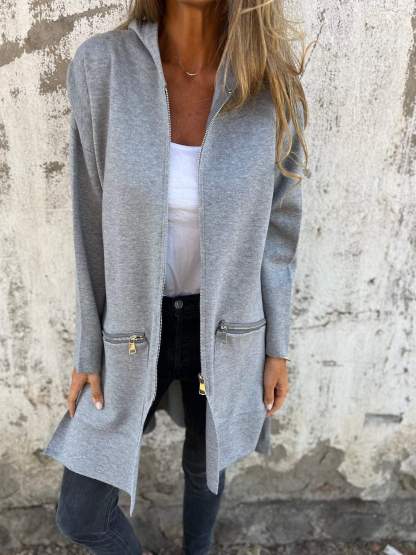 CLEARANCE SALE🔥 Zipper Long Sleeve Hooded Jacket
