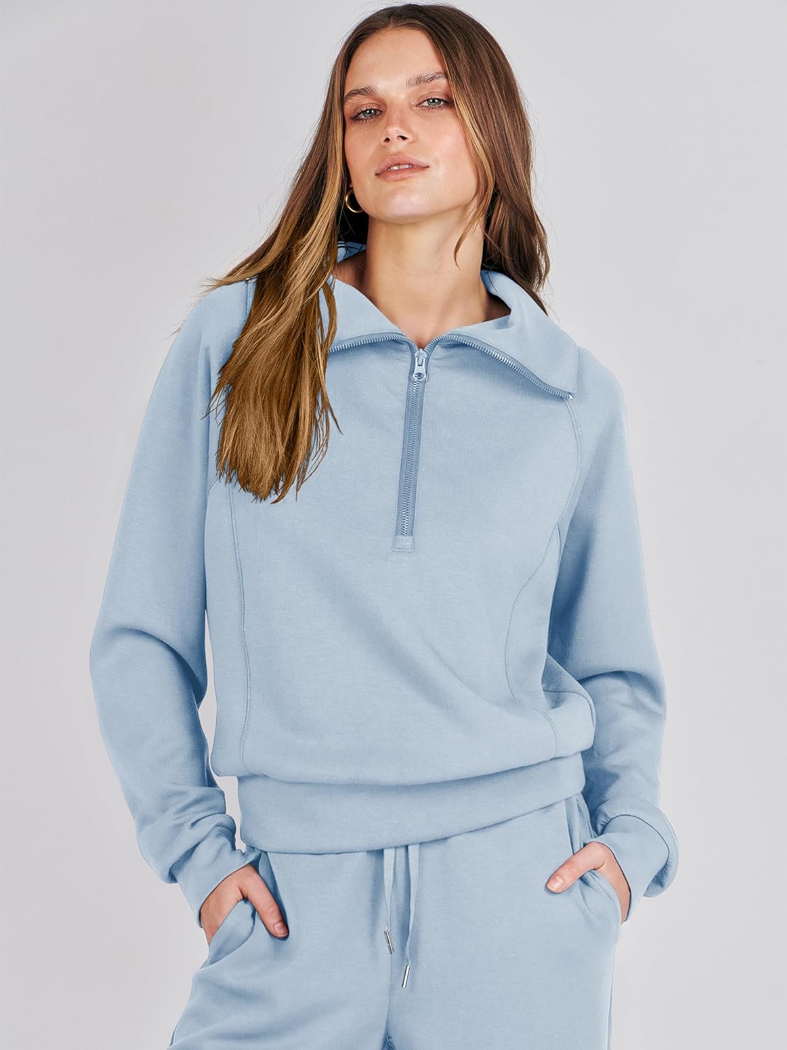 2024 Fall Trendy Outfits Oversized Two Piece Sweatsuit