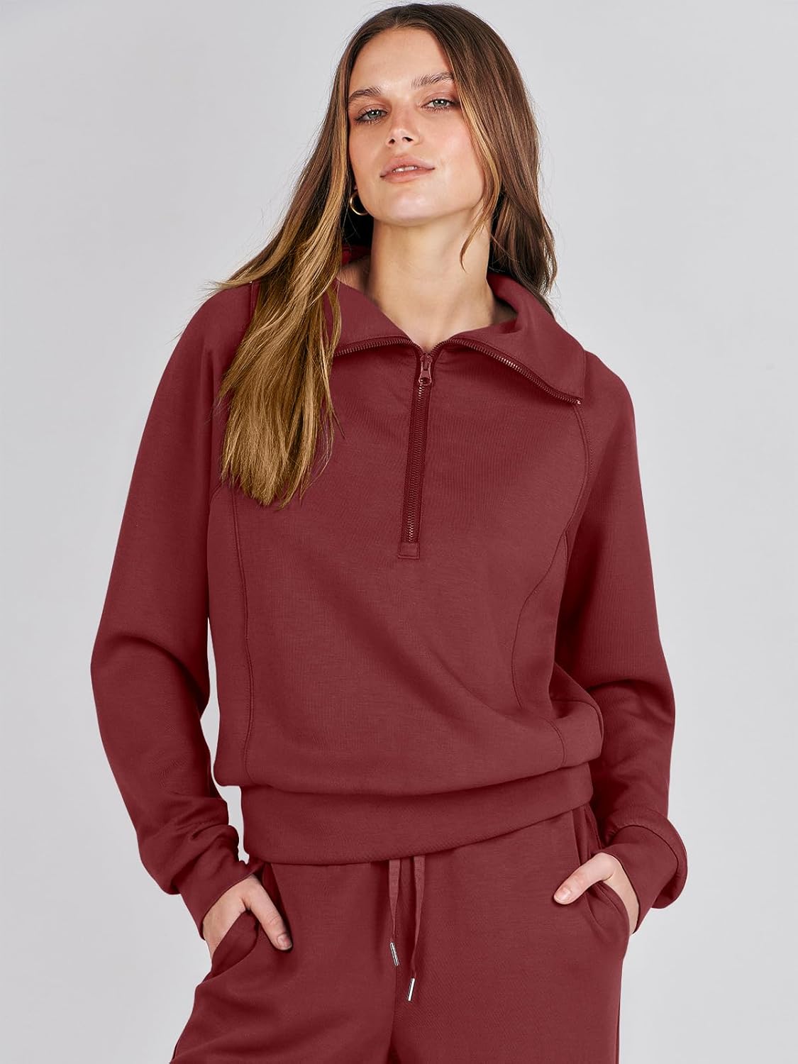 2024 Fall Trendy Outfits Oversized Two Piece Sweatsuit
