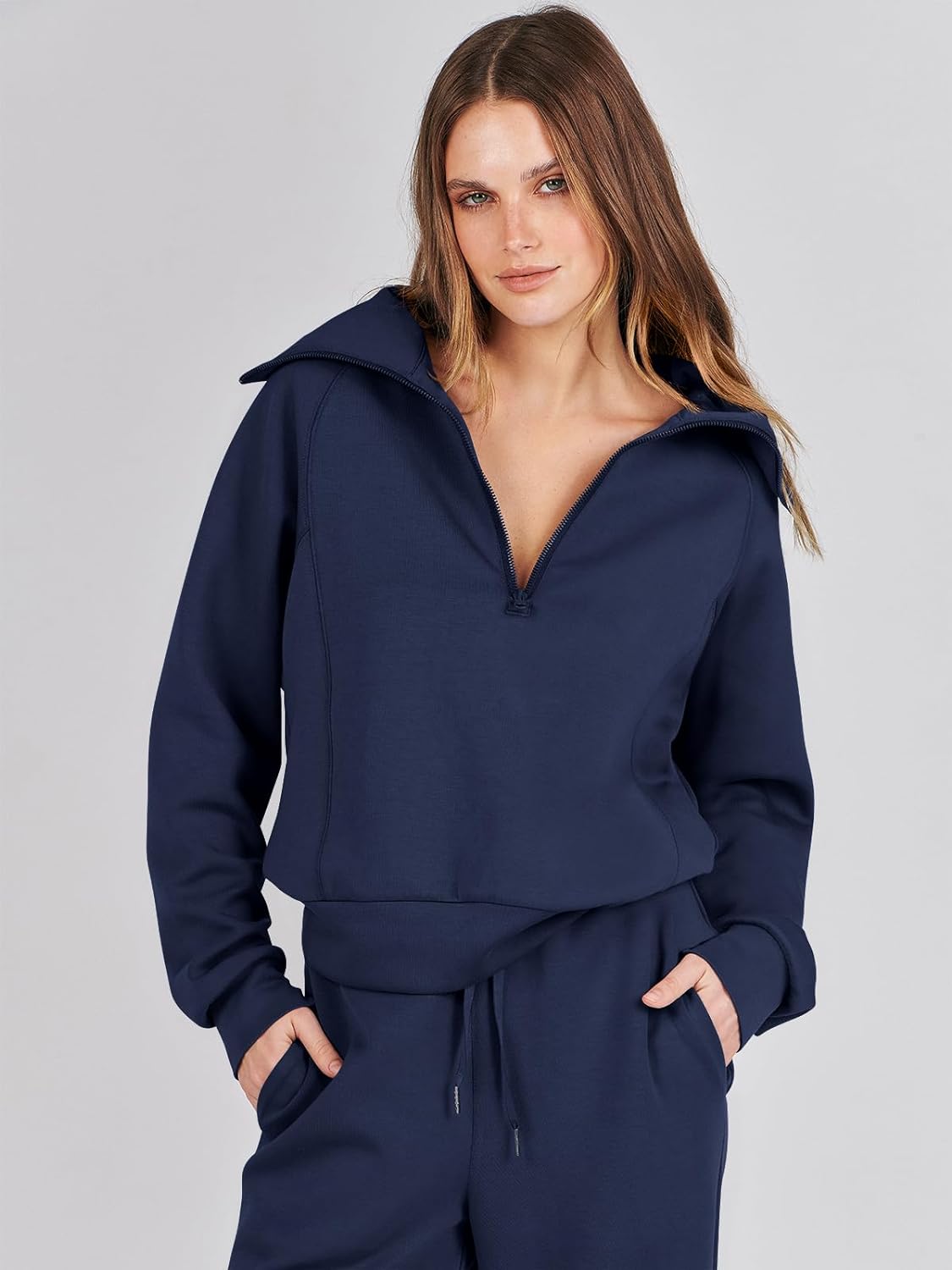 2024 Fall Trendy Outfits Oversized Two Piece Sweatsuit