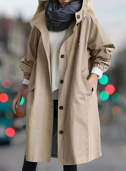 🔥 50% OFF Clearance | Women's Oversized Hooded Water-Resistant Windbreaker Rain Jacket