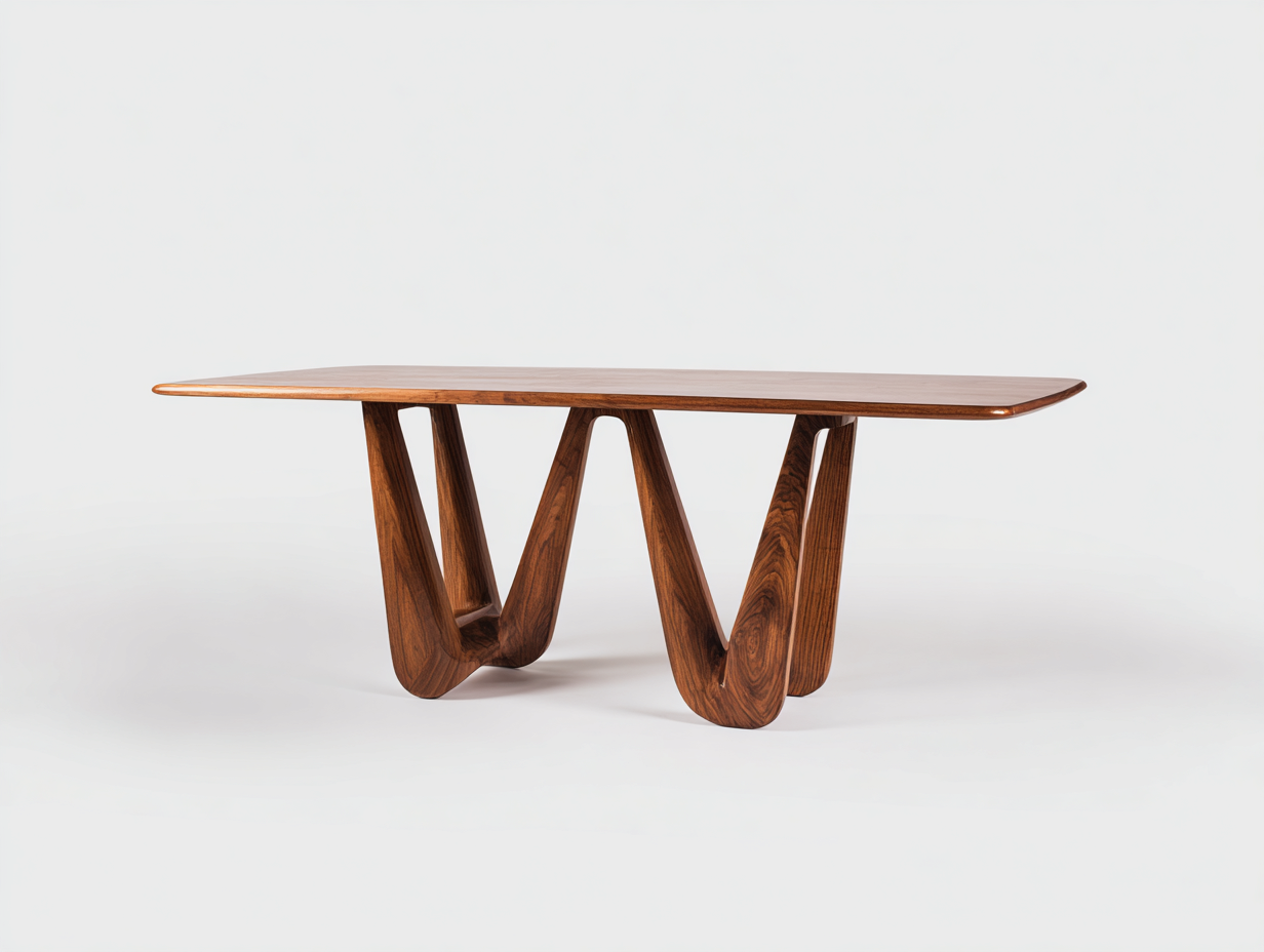 Tavolo da pranzo 220x100x75 cm Noce Stile simmetrico