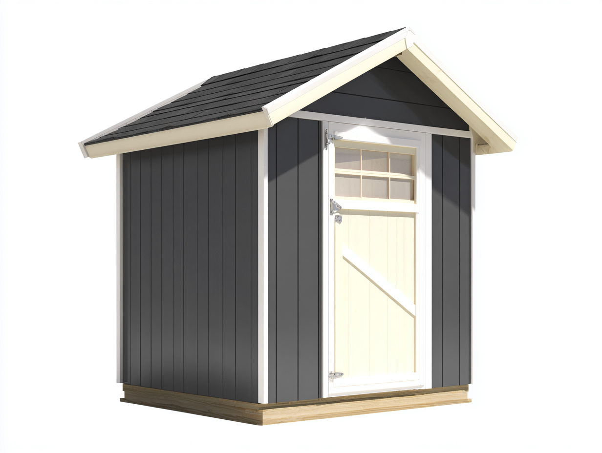 Casetta da giardino 200x180x215 cm Grigio/Bianco Stile moderno