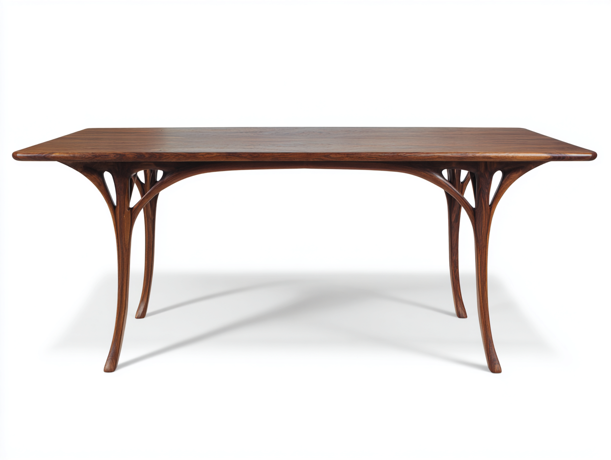 Tavolo da pranzo 210x95x75 cm Noce Stile organico