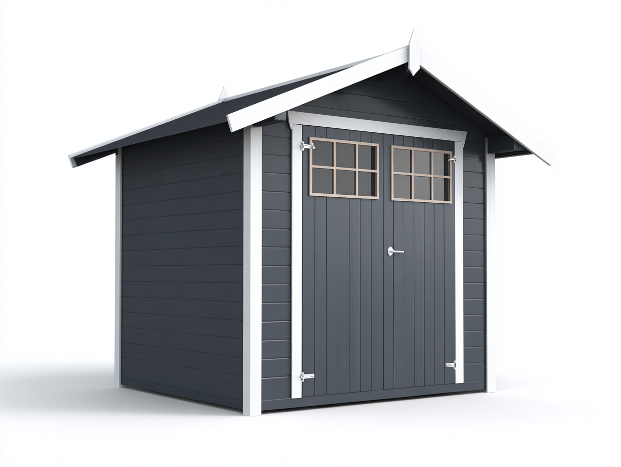 Casetta da giardino 210x190x225 cm Grigio scuro Stile funzionale