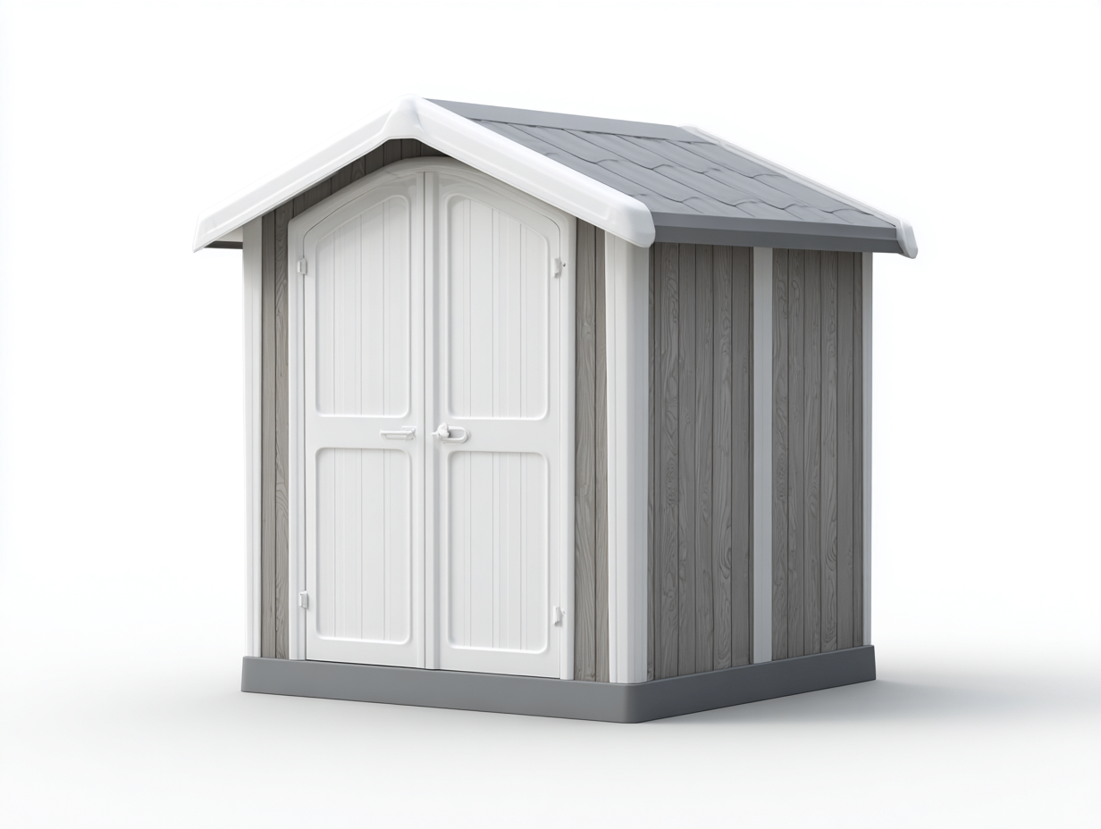 Casetta da giardino 185x170x205 cm Grigio Stile classico