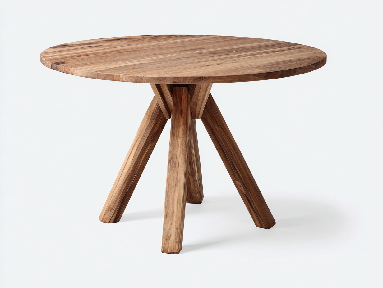 Tavolo da pranzo 140x140x75 cm Legno naturale Stile rustico