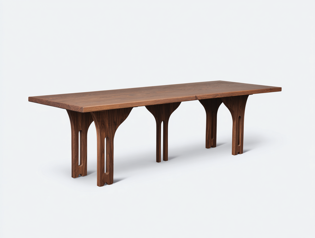 Tavolo da pranzo 220x100x75 cm Noce Stile elegante