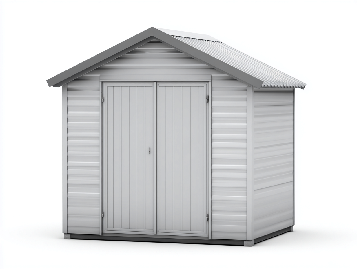 Casetta da giardino 180x160x200 cm Grigio chiaro Stile moderno