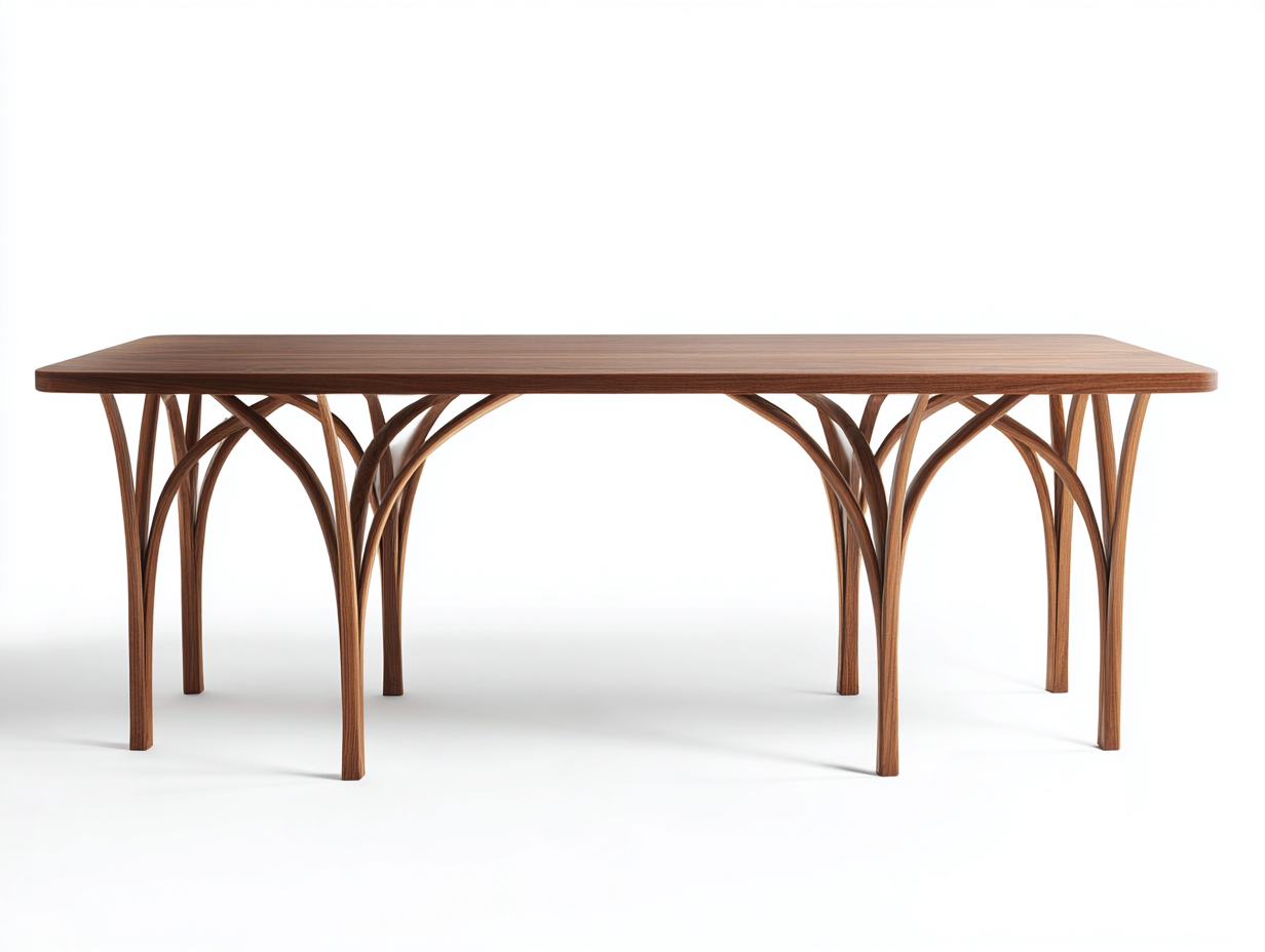 Tavolo da pranzo 240x100x75 cm Noce Stile architettonico