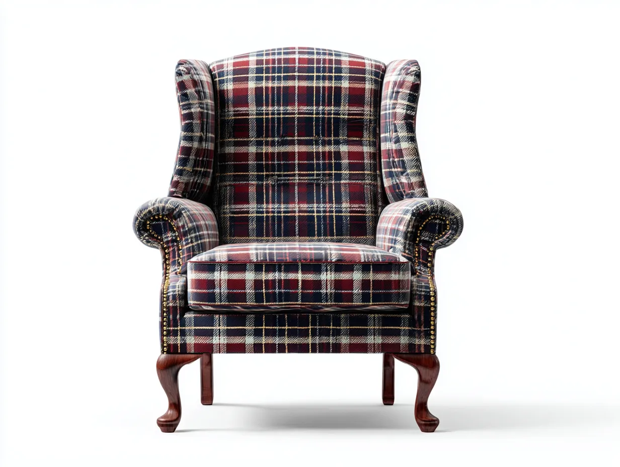 Fauteuil en tissu 82x88x110 cm - multicolore - salon - style classique-Homimyloft