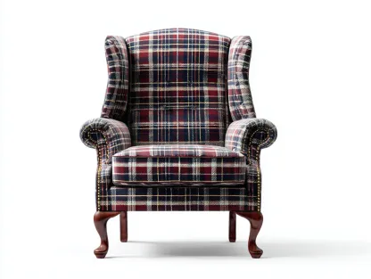 Fauteuil en tissu 82x88x110 cm - multicolore - salon - style classique-Homimyloft