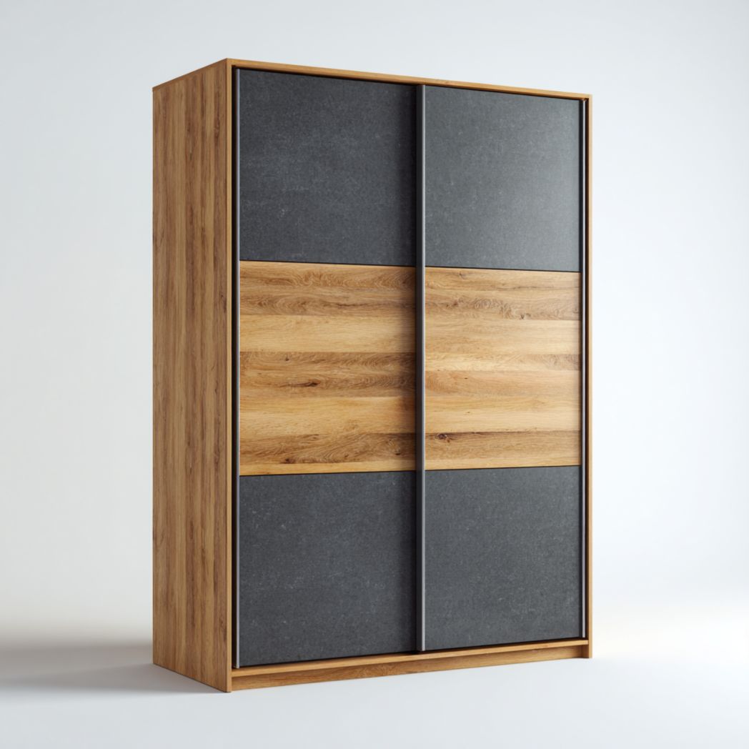 Produit: Armoire à Portes Coulissantes en Bois et Mélamine-Gain Furniture