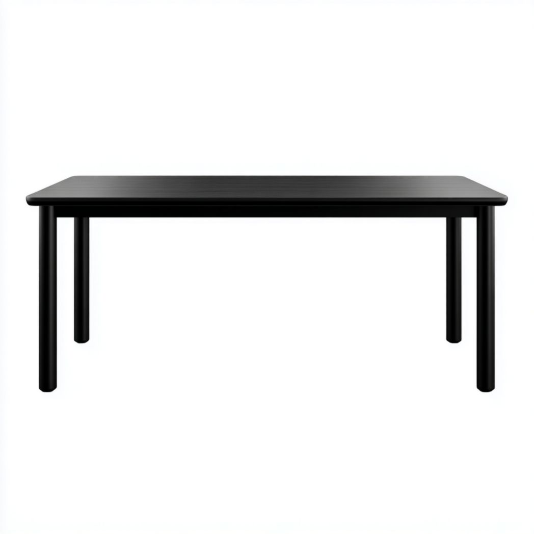 Table rectangulaire en bois massif finition noire-Girotto Furniture