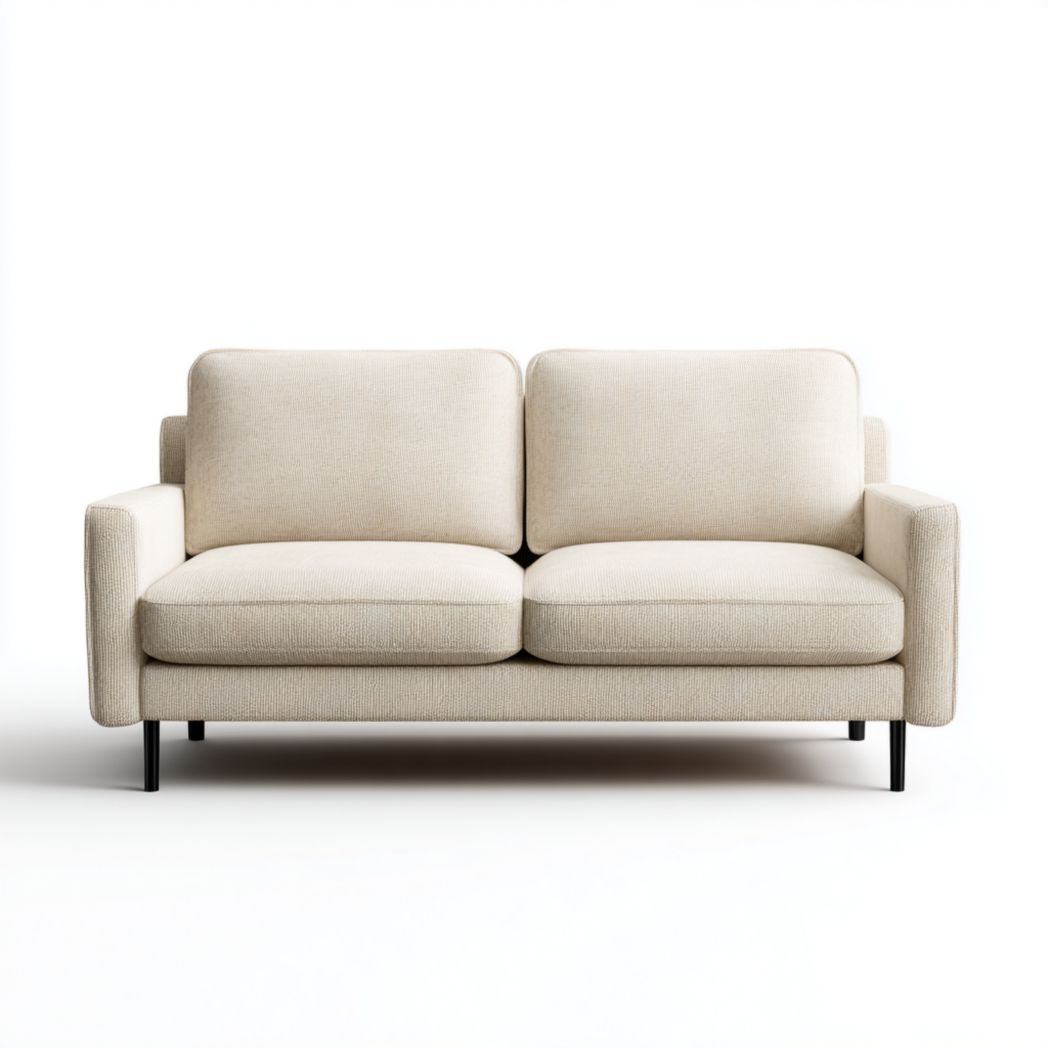 Canapé 2 places en tissu beige-Girotto Furniture