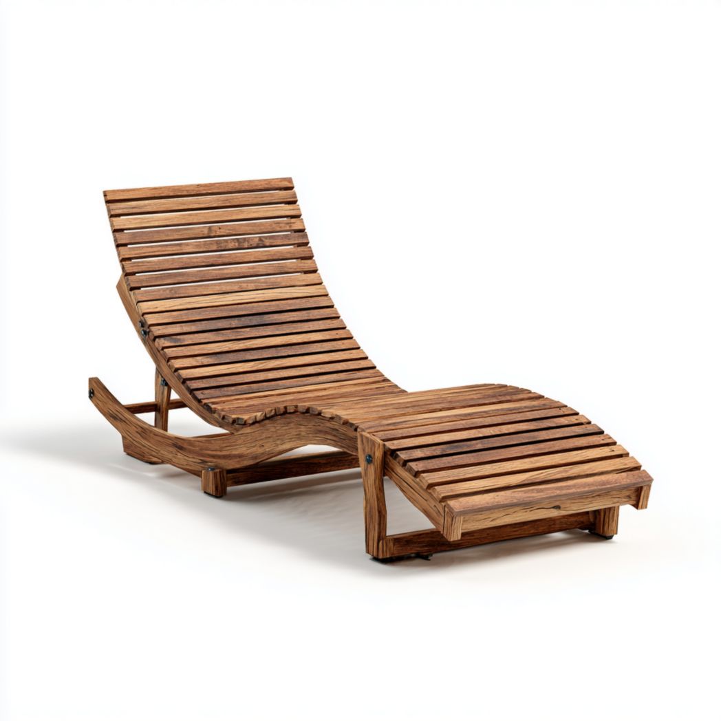 Chaise longue extérieure en bois à lattes-Girotto Furniture