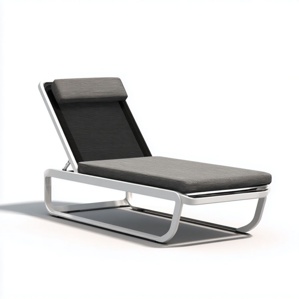 Chaise longue d’extérieur en aluminium avec coussin textile-Girotto Furniture