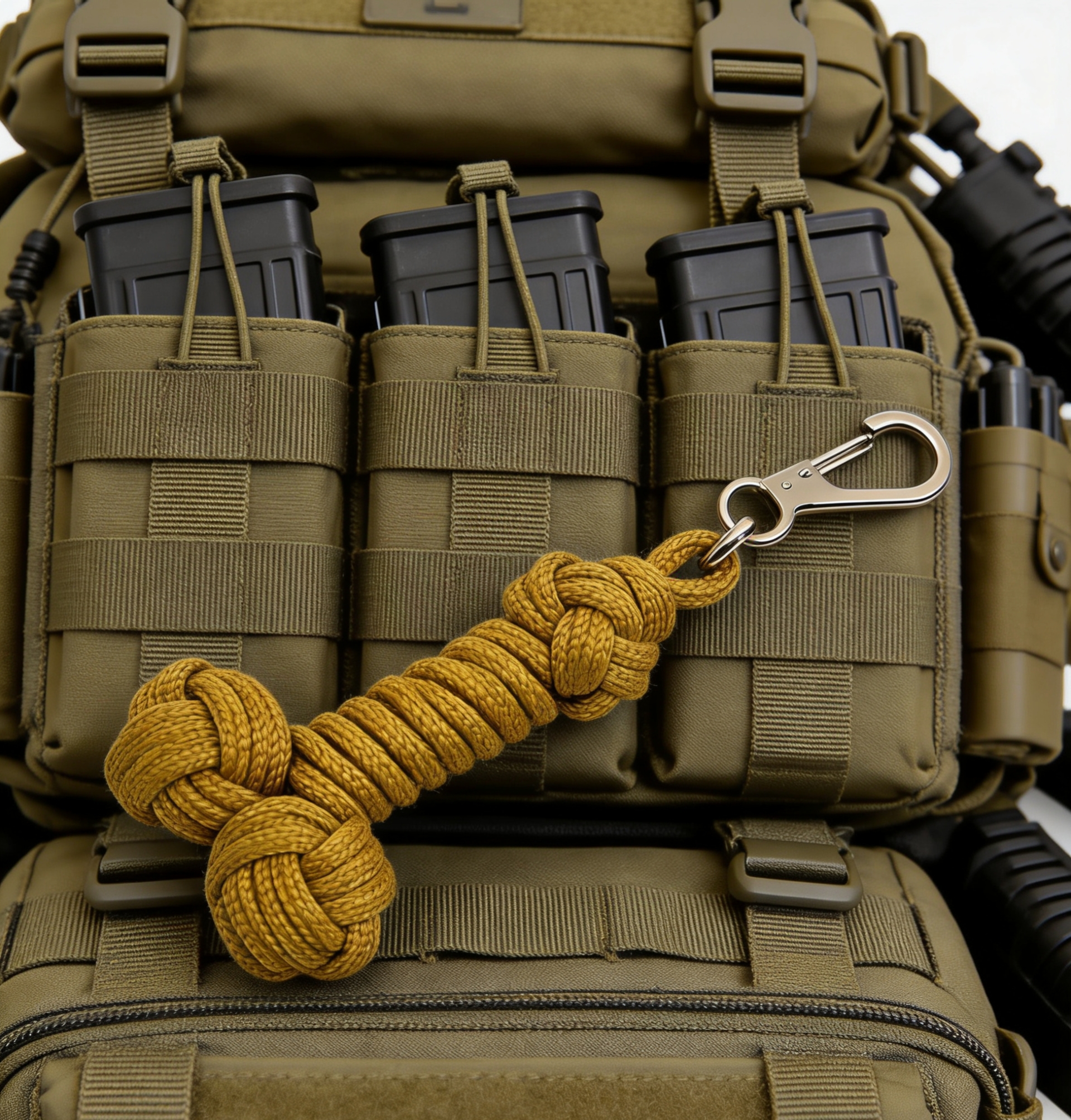 Handmade Paracord Lanyard: Tactical Survival Zipper Pull