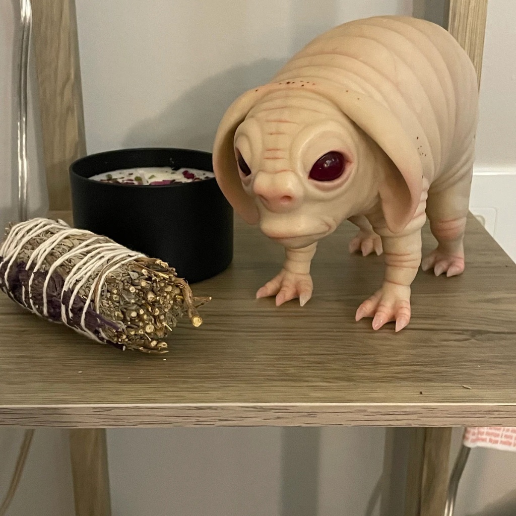 Squonk Figurine – The Sad Little Creature That Cries Itself Into a Puddle | Weird Cute Gift | Handmade Emotional Support Decor