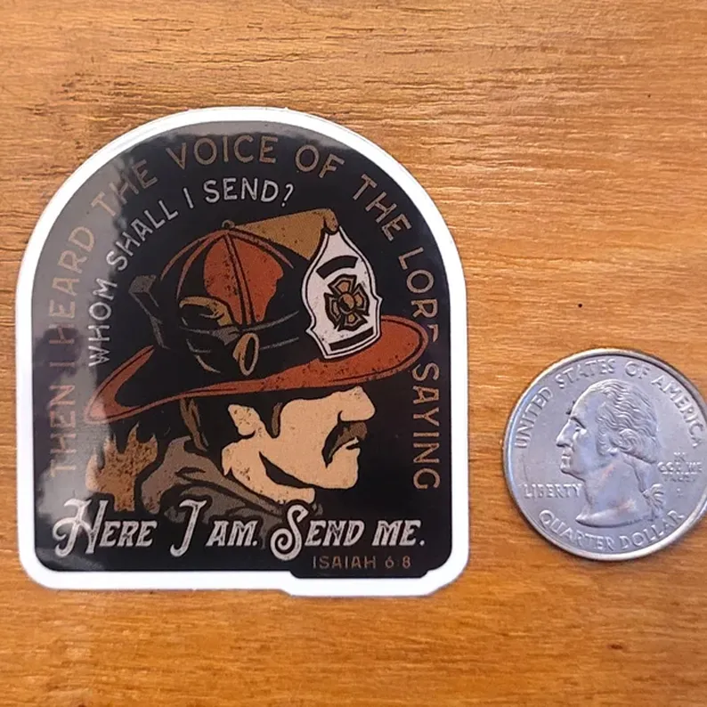 Firefighter Helmet Scripture Stickers