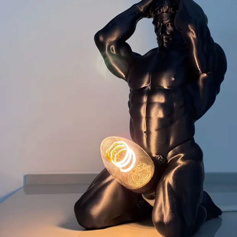 Bold Male Figure Table Lamp
