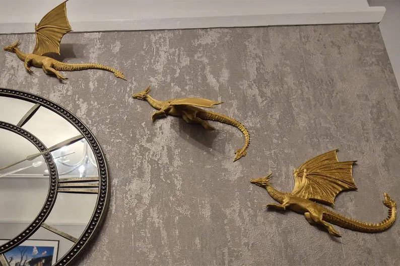 Flying Dragon Wall Decor Set