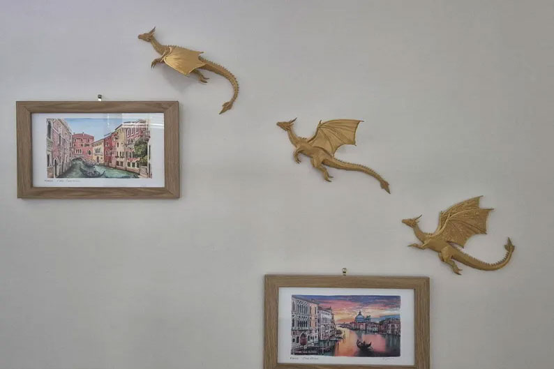 Flying Dragon Wall Decor Set