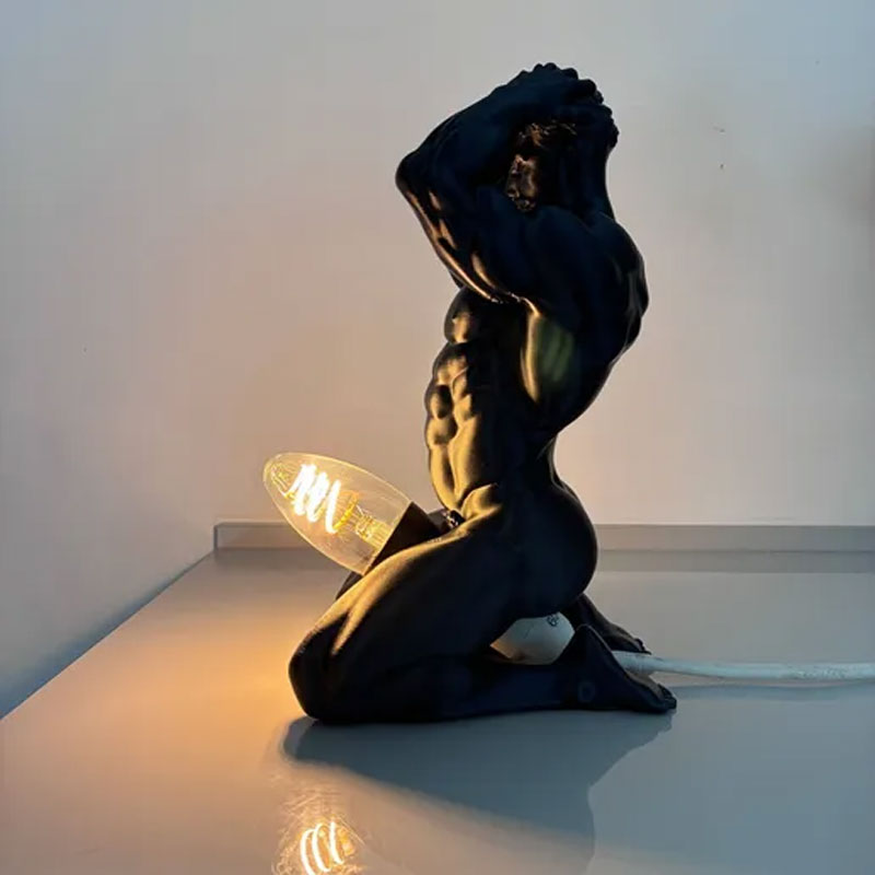 Bold Male Figure Table Lamp