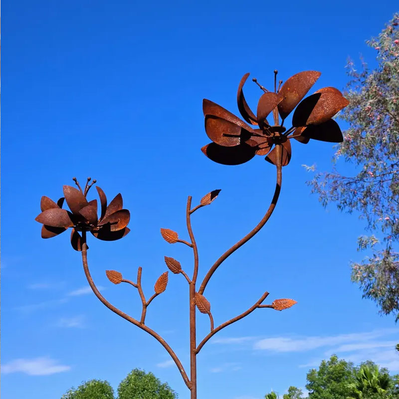 Rustic Flower Garden Wind Spinner
