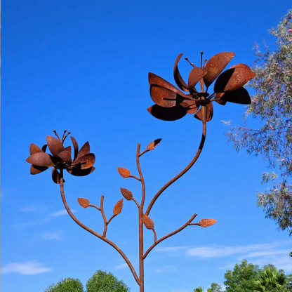 Rustic Flower Garden Wind Spinner