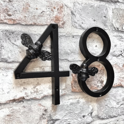 Bee House Number Sign