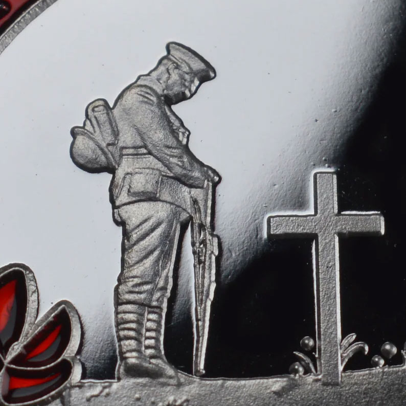 Armistice/Remembrance Commemorative with Embroidered Poppy