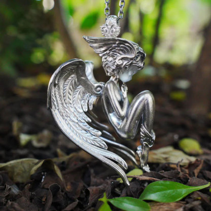 Handmade Angel Figurine Necklace