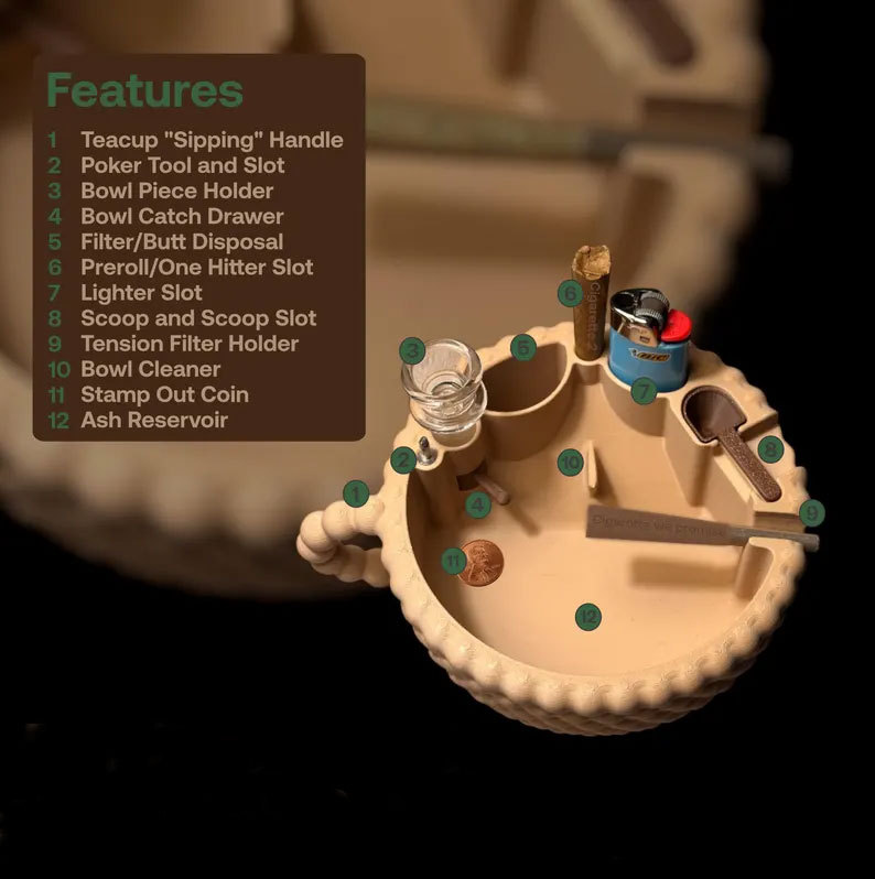 Multi-Function Smoking Ashtray