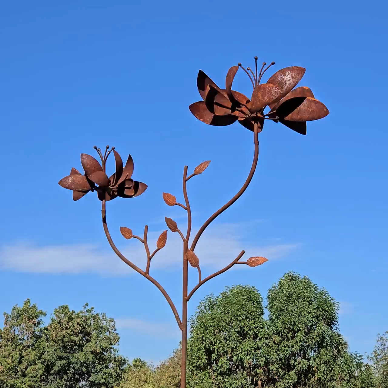 Rustic Flower Garden Wind Spinner