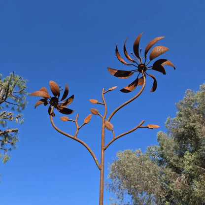 Rustic Flower Garden Wind Spinner