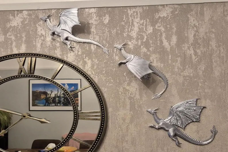 Flying Dragon Wall Decor Set
