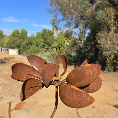 Rustic Flower Garden Wind Spinner