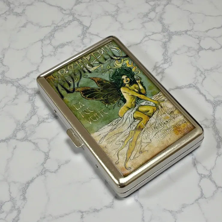 🧚🧚Vintage Fairy Cigarette Case & Business Card Holder