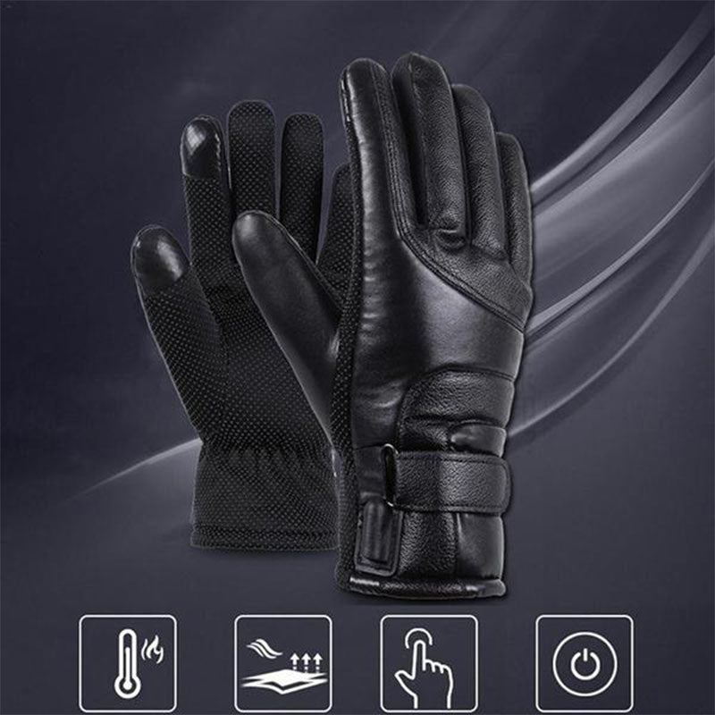 Up To 140°F Electric Waterproof/Snowproof Heated Gloves With Touch Screen Sensor