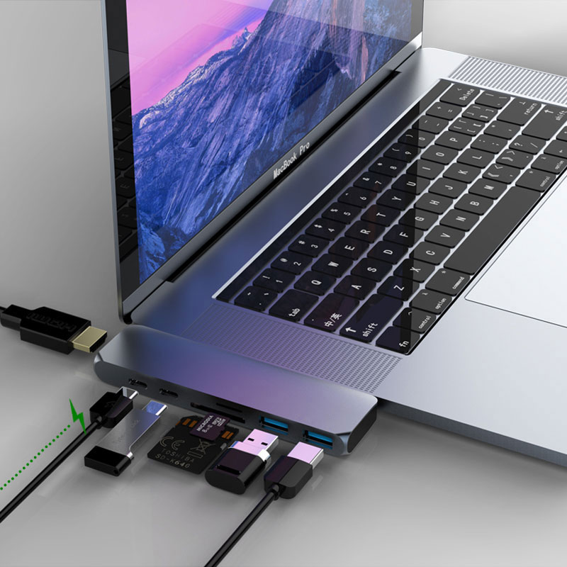 6-in-1 USB Hub for MacBook Pro/Air - Gfouk US