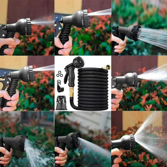 100FT Expandable Garden Hose – No Kink, Leakproof, Lightweight with 8 Spray Modes