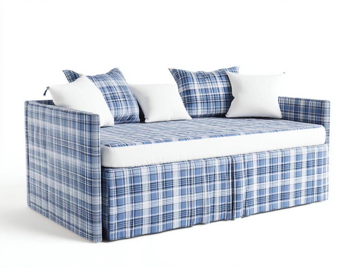 Canapé lit 190x90x85 cm - bleu - style classique-Homigobay