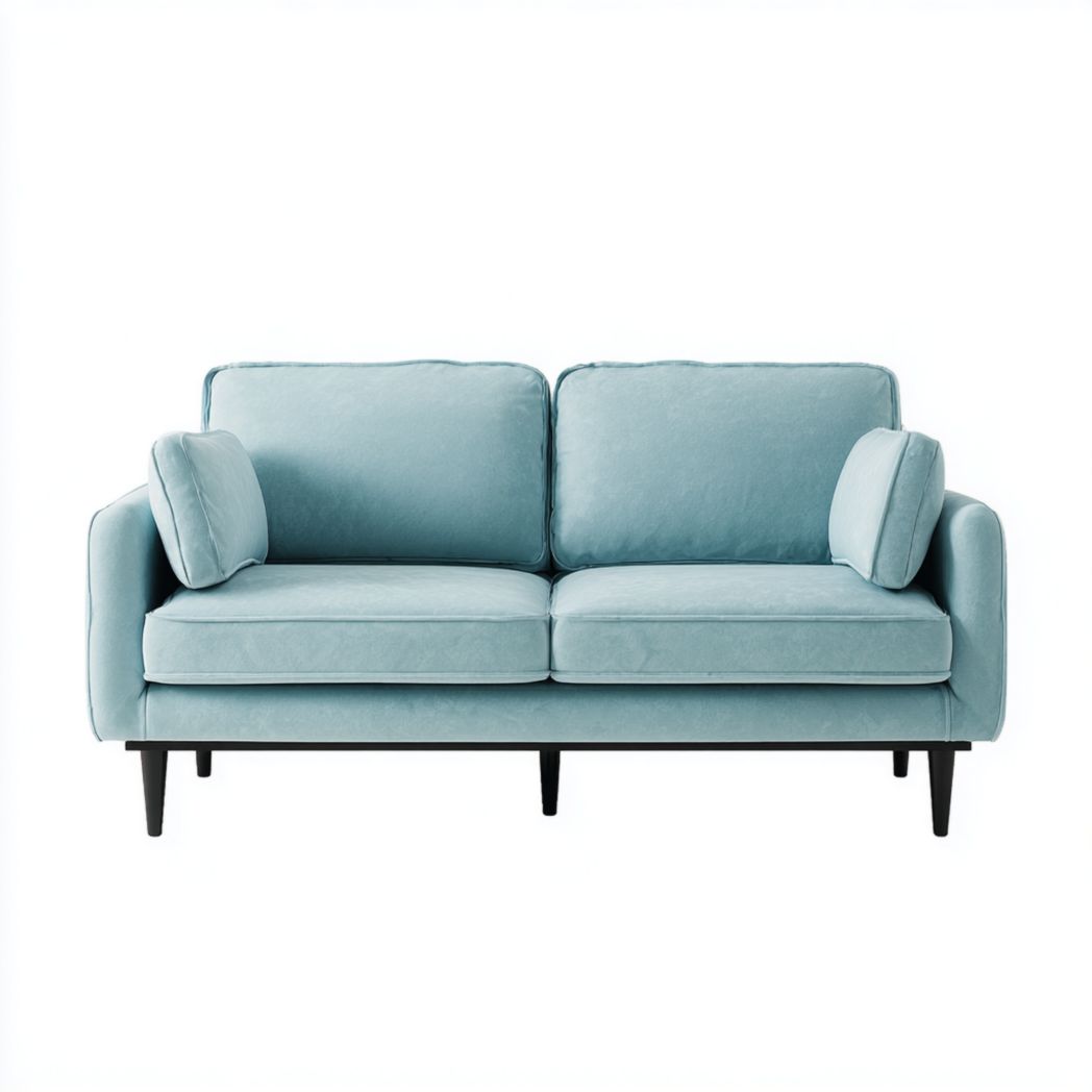 Canapé 2 places en tissu bleu clair-Crean Furniture