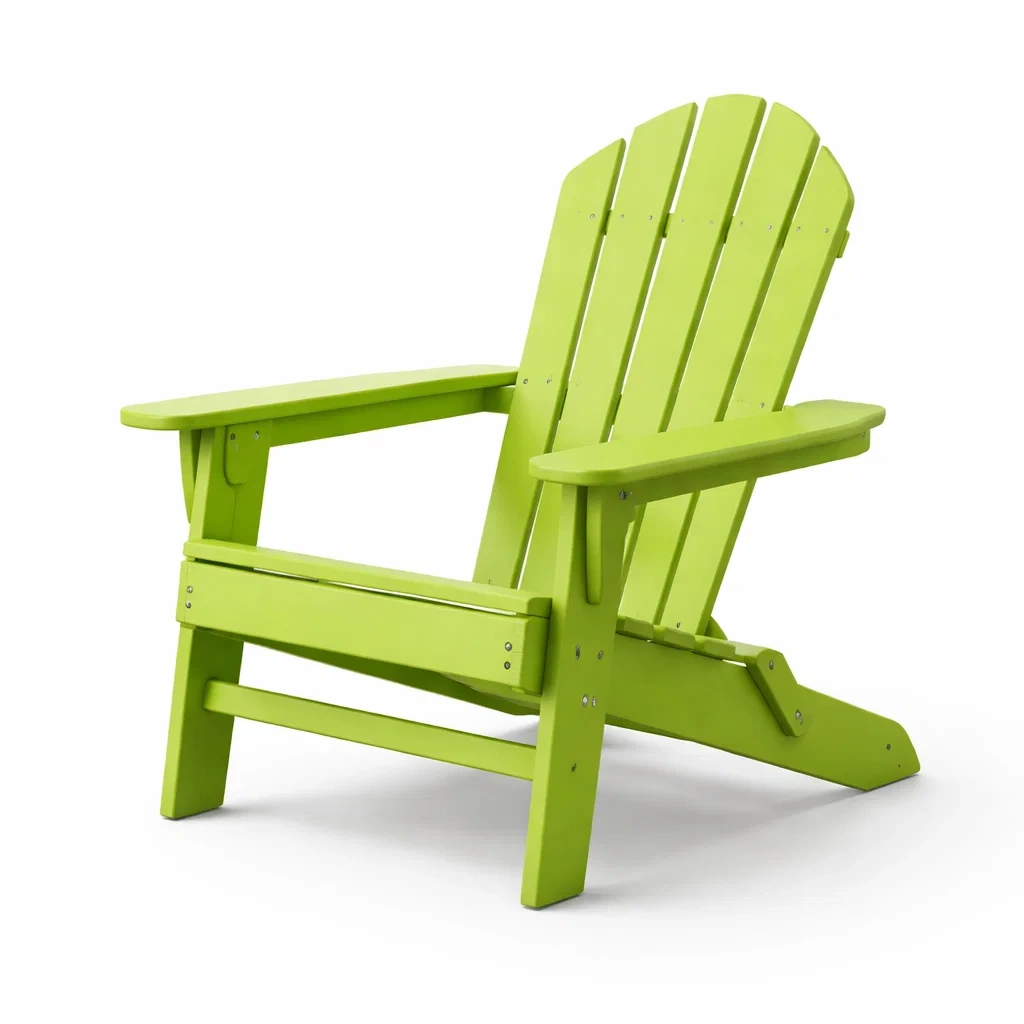 Chaise adirondack en bois composite vert-Pure Spacez
