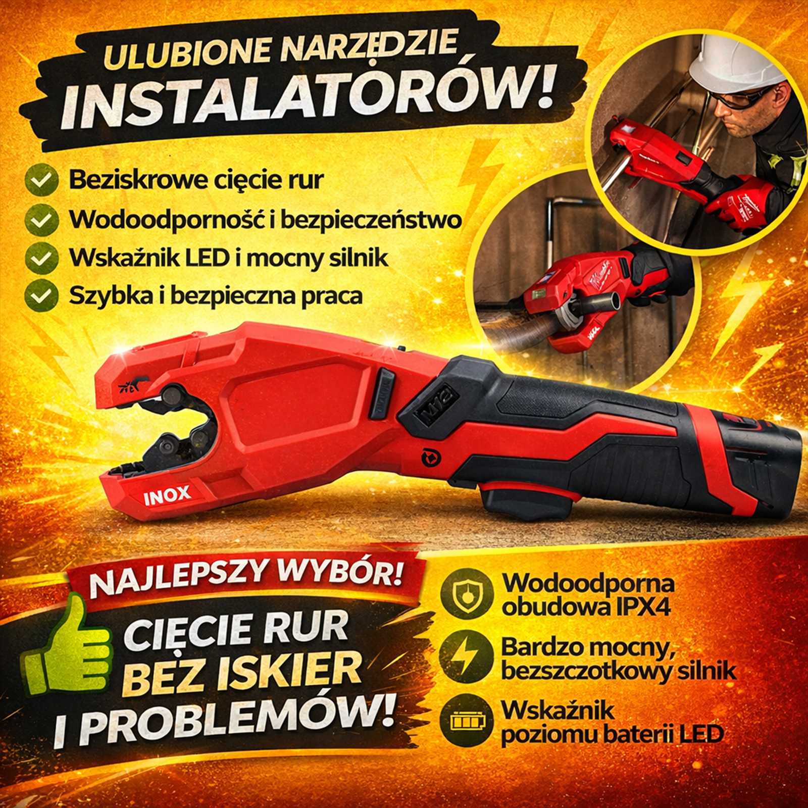 Obcinak do rur ze stali nierdzewnej M12™ RAPTOR